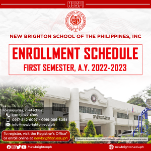 ENROLLMENT FOR THE 1st Semester of A.Y. 2022 – 2023 is NOW OPEN!
